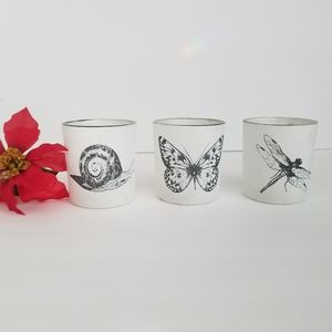 Yankee Candle Garden Paper votive holder set NEW